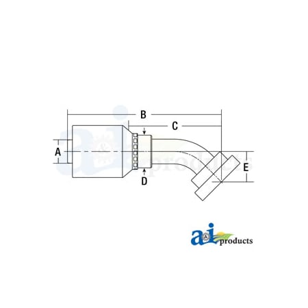 (HW-C62) Code 62 Flange Head - 45� Elbow 6 X3 X3